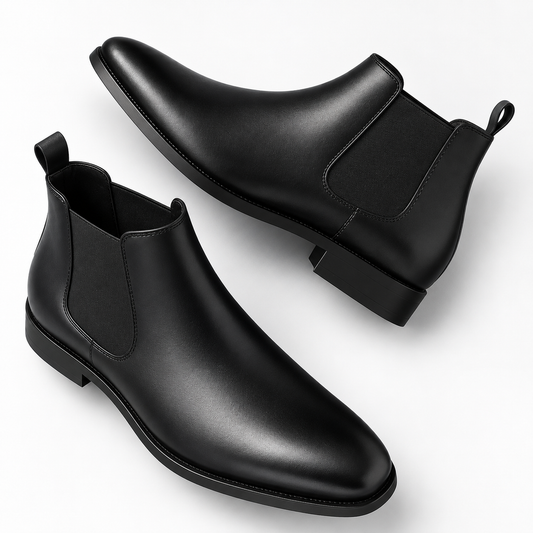Manstark Premium Genuine Leather Casual Chelsea Boots for Men - All Day Comfort-