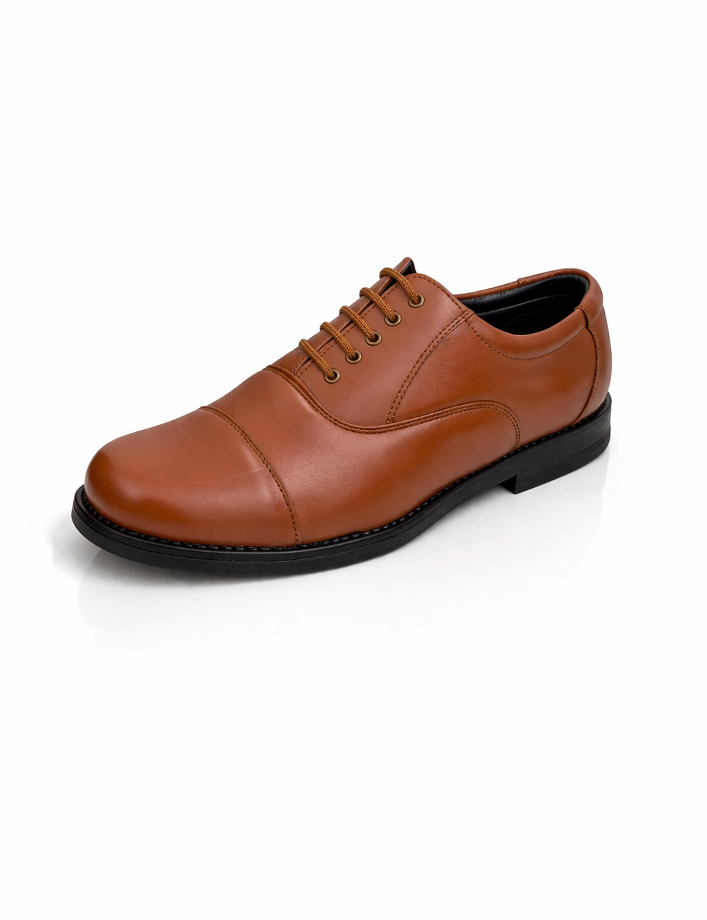 Manstark Premium 100% Genuine Leather Oxford Police Shoes for Men – Formal Duty Footwear with Anti-Slip Sole & Superior All-Day Comfort