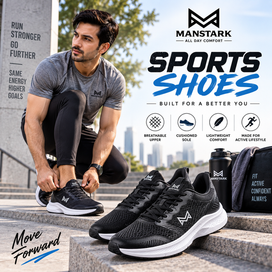 Manstark Premium Quality Sports Shoes for Men | Extra Comfort for All-Day Wear