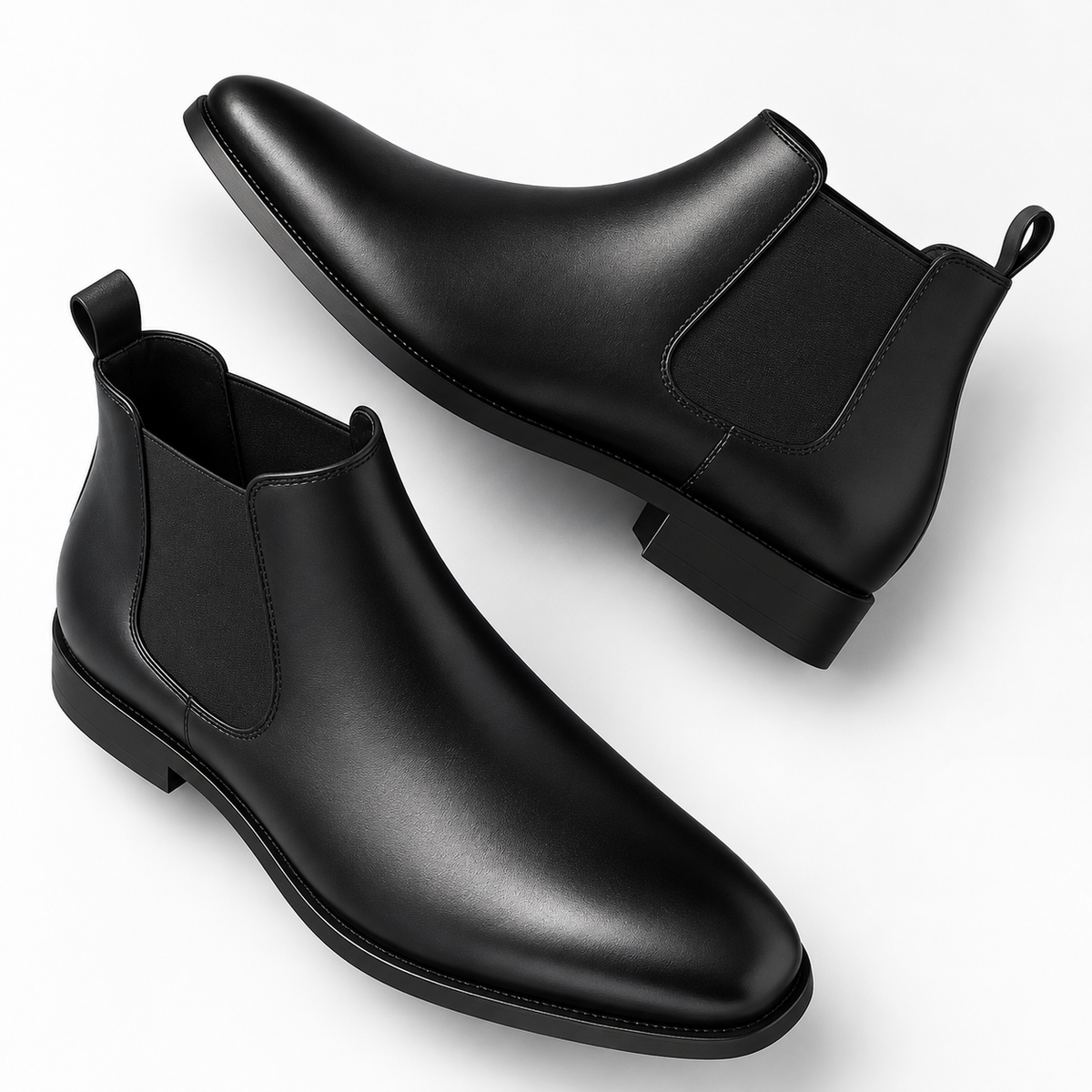 Manstark Premium Genuine Leather Casual Chelsea Boots for Men - All Day Comfort-