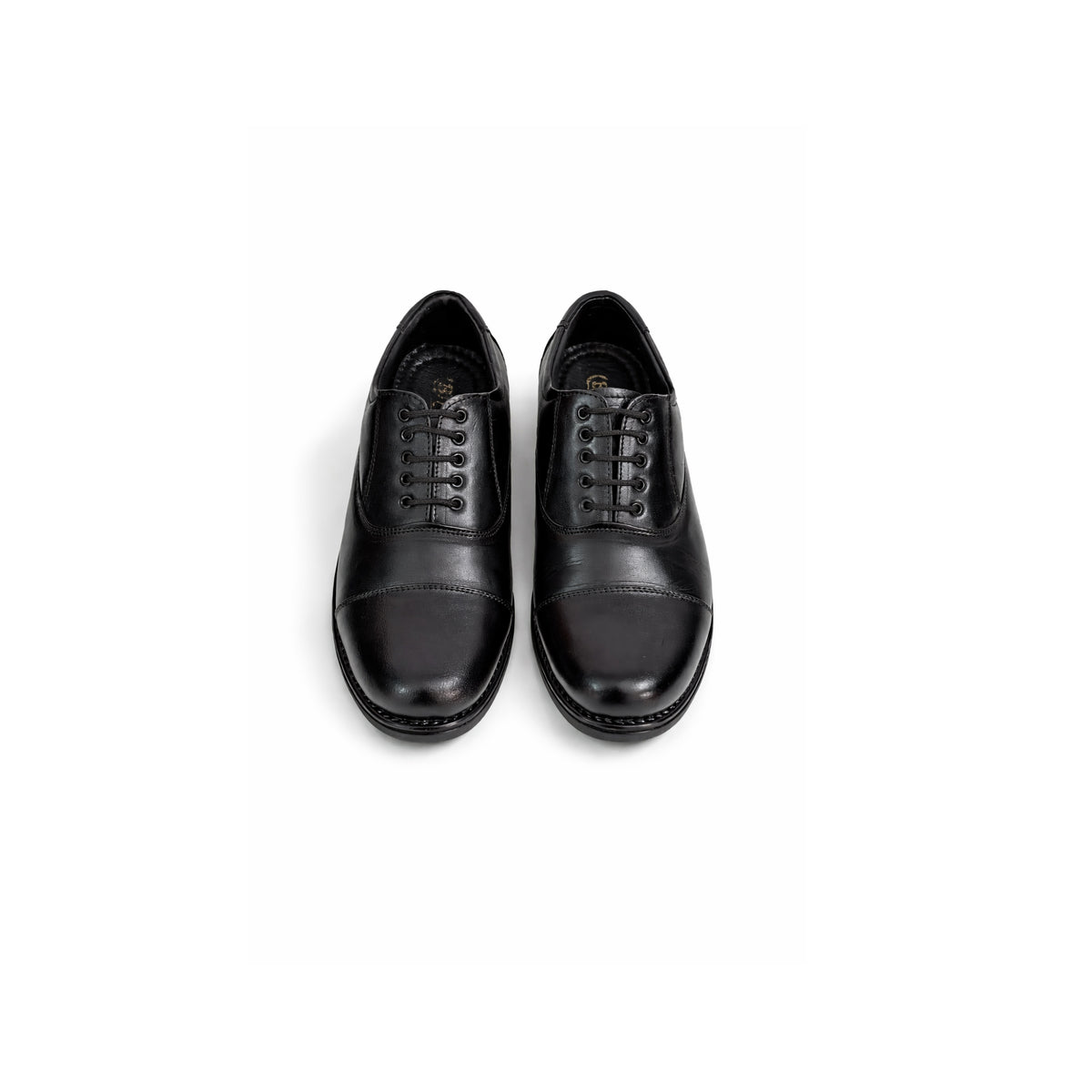 MANSTARK Premium Quality 100% Genuine Leather Oxford Police Shoes for Men – Formal Duty Footwear with Anti-Slip Sole & All-Day Comfort