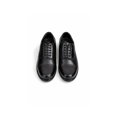MANSTARK Premium Quality 100% Genuine Leather Oxford Police Shoes for Men – Formal Duty Footwear with Anti-Slip Sole & All-Day Comfort