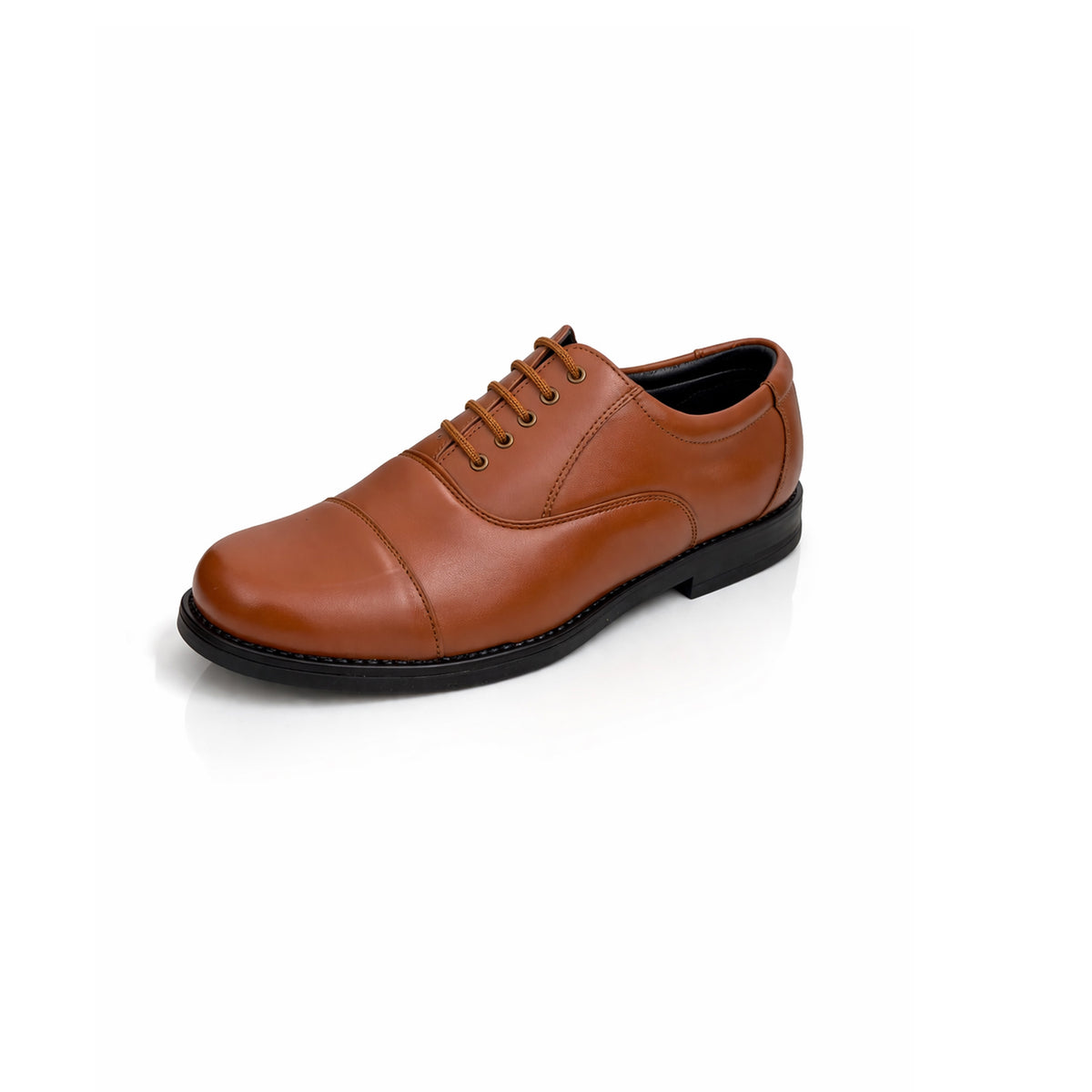 MANSTARK Premium Quality 100% Genuine Leather Oxford Police Shoes for Men – Formal Duty Footwear with Anti-Slip Sole & All-Day Comfort
