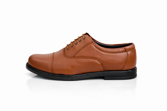 Manstark Premium 100% Genuine Leather Oxford Police Shoes for Men – Formal Duty Footwear with Anti-Slip Sole & Superior All-Day Comfort